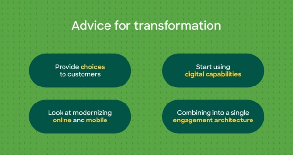 infographic: advice for transformation